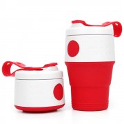 Silikon Faltbecher 395ml Kaffee Camping Tasse