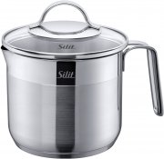 Silit Achat Milchtopf mit Glasdeckel 14 cm, hoher Kochtopf 1,7l