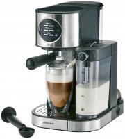 Silvercrest SEMM 1470 A2 Siebtr&auml;ger Espressomaschine mit Milchaufsch&auml;umer