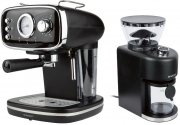SILVERCREST SEMS 1100 B2 Espressomaschine + Kaffeem&uuml;hle SKKM 200 A1 mit Kegelmahlwerk