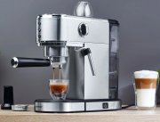 Silvercrest Slim SSMS 1350 B2 Edelstahl Siebtr&auml;germaschine mit Milchaufsch&auml;umd&uuml;se