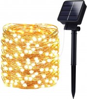 &lrm;Simcasa 18 Meter Outdoor Solar LED Lichterkette 