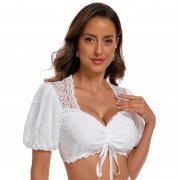 SIMIYA Dirndl-Bluse mit Spitze und Puff&auml;rmeln f&uuml;r nur 9,99&euro;