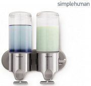Simplehuman Doppel-Seifenspender mit Wandhalterung