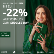 Singles Day Angebot mit 11% oder 22% Rabatt auf Schmuck bei Christ