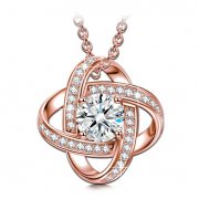 Sirila - Satelliten Serie - 925 Sterling Silber Rosengold Kette/Anh&auml;nger