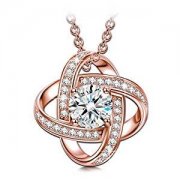 Sirila - Satelliten Serie - 925 Sterling Silber Rosengold Kette/Anh&auml;nger f&uuml;r Damen