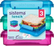 Sistema Lunch Sandwich Box Set mit Deckel 3 x 450 ml