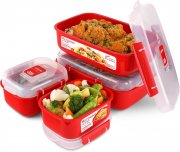 Sistema Microwave-Heat & Eat Frischhaltedosen 4er Set mit Deckeln