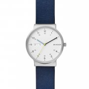 Skagen Herren Analog Quarz Smart Watch Armbanduhr mit Leder Armband SKW6455 