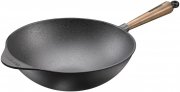 Skeppshult 32cm Gusseisen Wokpfanne mit Walnussholzgriff