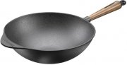 Skeppshult 32cm Gusseisen Wokpfanne mit Walnussholzgriff