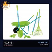 Small Foot Kinderschubkarre mit 8-teiligem Gartenger&auml;te-Set f&uuml;r 40,71&euro;