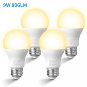 Smart Lampe WLAN Gl&uuml;hbirnen Wifi LED E27 (4 Packung)