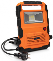 Smartwares FCL-76012 Bauleuchte mit Bluetooth-Lautsprecher