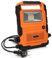 Smartwares FCL-76012 Bauleuchte mit Bluetooth-Lautsprecher