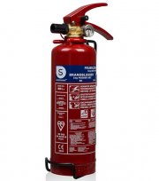 Smartwares SW BB1 10.018.56 Pulverl&ouml;scher 1 kg f&uuml;r ABC Br&auml;nde mit Halterung und Manometer
