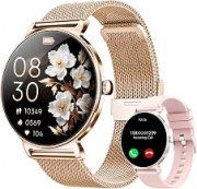 Smartwatch Damen Rotgold AMOLED HD Touchscreen 159,99&euro; auf 39,99&euro; reduziert