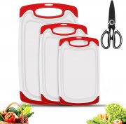 Smyidel 3-teiliges Kunststoff Schneidebrett Set