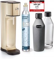 Sodapop M806626 Wassersprudler Joy Prestige Champagner inkl. 2 Glasflaschen und 1 CO2-Zylinder
