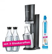 SodaStream Crystal 2.0 Titan + 3 Karaffen + Zylinder f&uuml;r 94,99&euro; inkl. Versand