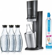 SodaStream Crystal 2.0 titan Megapack inkl. 3x Glaskaraffen und CO2-Zylinder
