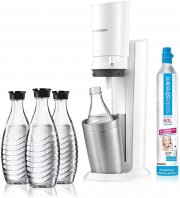 SodaStream Crystal 2.0 Wassersprudler mit 3 Glaskaraffen & CO2 Zylinder