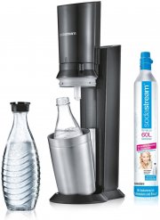 SodaStream Crystal 2.0 Wassersprudler mit CO2-Zylinder und 2x Glaskaraffen