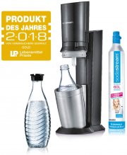 SodaStream Crystal 2.0 Wassersprudler mit CO2-Zylinder und 2x Glaskaraffen