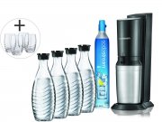 SodaStream Crystal mit 4 Karaffen + Gl&auml;sern