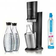 SodaStream Wassersprudler Crystal 2.0 inkl. 3x Glaskaraffen und Co2 Zylinder