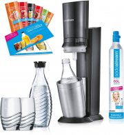 SodaStream Wassersprudler Crystal 2.0 Set 12-tlg. mit 1 Wassersprudler, 2 Glaskaraffen...