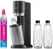 SodaStream Wassersprudler DUO mit CO2-Zylinder, 2x 1L Glasflasche und 2x 1L Kunststoff-Flasche