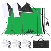 Softbox Fotostudio Studiolicht Fotoausr&uuml;stung Studioleuchte mit 12 * 45W Gl&uuml;hlampe