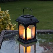 Solar-Laterne und Kerze, LED, Flackereffekt, 15 cm (inkl. wiederaufladbarer Batterie) f&uuml;r 10,99&euro;