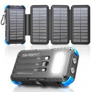 Solar Powerbank 20000mAh mit 4 Panels f&uuml;r 29,99&euro;