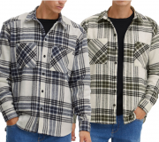 !SOLID Chandler nachhaltiges kariertes Herren Flanell Jacken-Hemd in 2 Farben