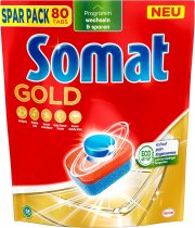 Somat Gold Sp&uuml;lmaschinen Tabs - 80 Geschirrsp&uuml;l-Tabs f&uuml;r strahlend sauberes Geschirr