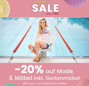 Sommer Sale mit 20% Rabatt auf Mode & M&ouml;bel inkl. Gartenm&ouml;bel bei Quelle