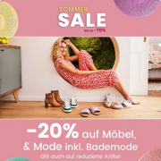 Sommer Sale mit 20% Rabatt auf M&ouml;bel & Mode bei Quelle