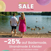 Sommer Sale mit 25% Rabatt auf Bademode, Strandmode & Kleider bei Quelle