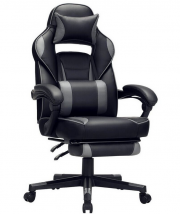 Songmics OBG73 Gamingstuhl mit Fu&szlig;st&uuml;tze mit Kopfst&uuml;tze bis 150 kg