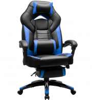 SONGMICS OBG77BU ergonomischer Gamingstuhl mit Fu&szlig;st&uuml;tze