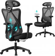 Songmics OBN063B01 Ergonomischer Mesh Schreibtischstuhl mit Lendenkissen und Kopfst&uuml;tze bis 150 kg