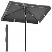 Songmics Sonnenschirm 200x125cm grau mit Aufbewahrungstasche