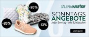 Sonntagsangebote im Galeria Kaufhof Online-Shop mit bis zu 20% Rabatt auf verschiedene Artikel