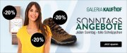 Sonntagsangebote im Galeria Kaufhof Online-Shop mit bis zu 20% Rabatt auf verschiedene Artikel