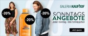 Sonntagsangebote im Galeria Kaufhof Online-Shop mit bis zu 20% Rabatt auf verschiedene Artikel