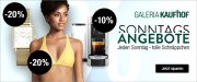 Sonntagsangebote im Galeria Kaufhof Online-Shop mit bis zu 20% Rabatt auf verschiedene Artikel