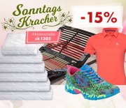 Sonntagskracher bei Karstadt -15% auf Matratzen, Lattenroste u. Sportbekleidung